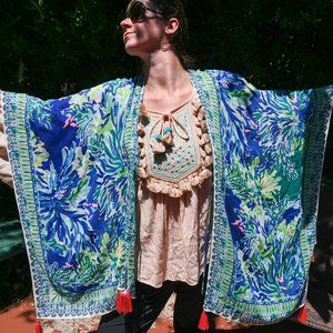 Cotton, Lilly Pulitzer Koi Pond Shawl/Wrap